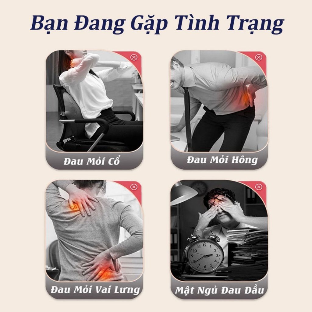 Đệm massage toàn thân, Ghế massage phục hồi giảm đau nhức hỗ trợ tuần hoàn máu, Nệm mat xa tại nhà kèm massage chân