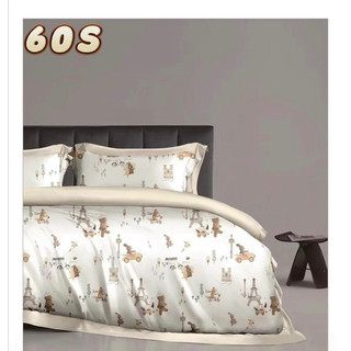 Ga giường, drap lụa tencel lẻ mẫu hoạ tiết cho các bé- chăn ga nhà na