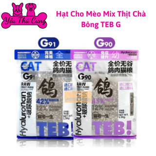 Hạt cho mèo mix thịt chà bông teb g 1.5kg-yêu thú cưng.
