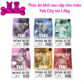 Thức Ăn Hạt Mèo Teb City Mix Nhiều Vị 1.5kg - Yêu Thú Cưng.