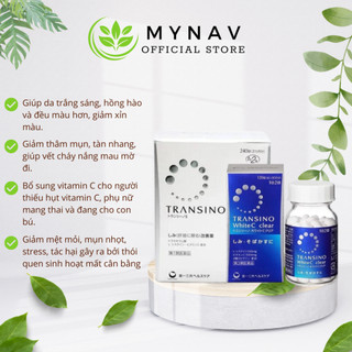 Viên Uống Trắng Da Transino Nhật Bản 240 Viên Chính Hãng - White C Clear 120v Giúp Sáng Da, Mờ Tàn Nhang
