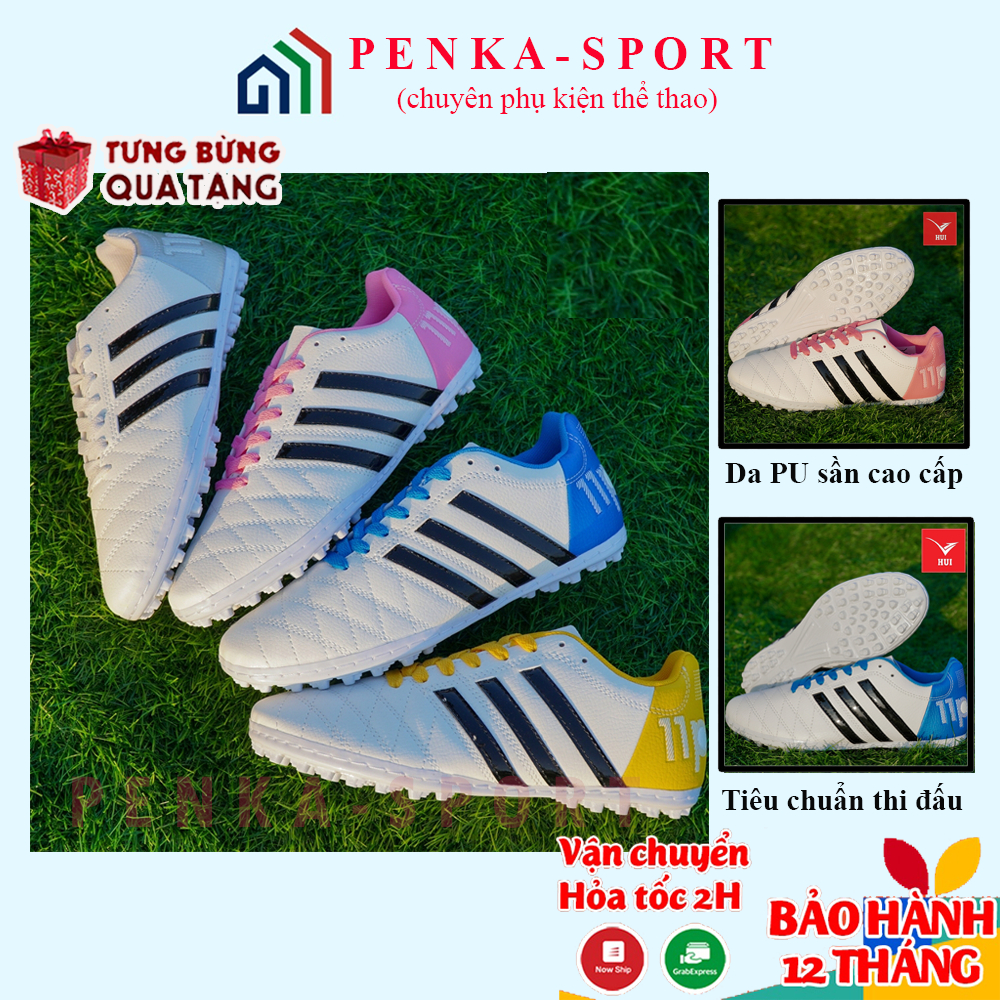 Giày đá bóng Toni 3 sọc Mẫu Mới Nhất - Giày Đá Banh Sân Phủi + Tặng [ Tất dệt kim + Băng cuốn cổ chân] SIEU HOT