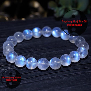 Vòng tay đá mặt trăng moonstone 8A Vip Đẹp siêu ánh siêu trong kiểm định