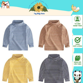 Áo dài tay, áo cotton thu đông kẻ ngang phong cách Hàn Quốc cho bé trai, gái (MB.Q003)