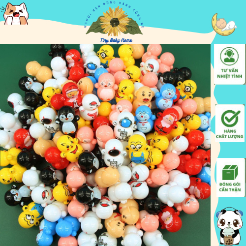 Lật đật squid game mini, lật đật mini doraemon(pikachu, trò chơi con mực, lợn, người tuyết....)