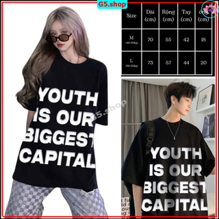 Áo Nữ In Nổi YOUTH Thời Trang Trẻ Trung Mẫu Mới Nhất Local Brand kiểu dáng form rộng unisex, basic mặc cực đẹp - g5.shop