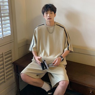 Bộ thể thao 2 sọc nam nữ vải cotton lỳ cao cấp cực mát, quần áo nam thể thao co giãn form rộng