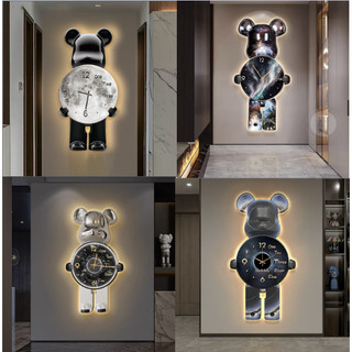  Tranh Đồng Hồ Đèn Led BearBrick Tráng Gương Trang trí Phòng Khách  Phòng Ngủ  Cửa hàng  Spa  Shop Thời Trang Tặng Quà 