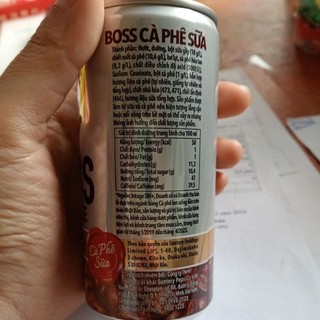 Cà phê lon uống liền Boss 180ml