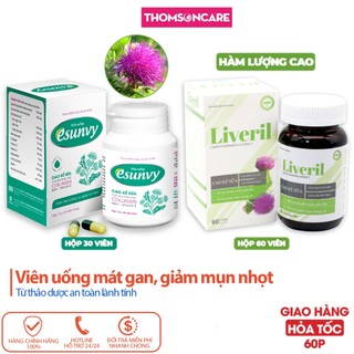 Viên uống ngừa mụn Esunvy - mát gan từ Thảo dược, giảm mụn trứng cá, mụn bọc, đầu đen, da dầu - Thomsoncare