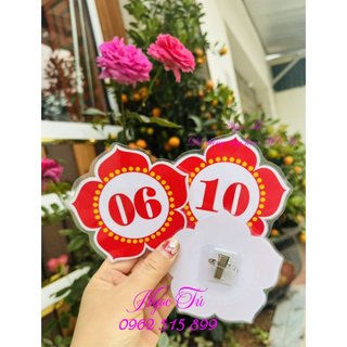 Số báo danh Hoa . Mẫu hoa đỏ.