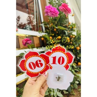 Số báo danh Hoa . Mẫu hoa đỏ.