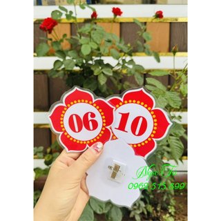 Số báo danh Hoa . Mẫu hoa đỏ.