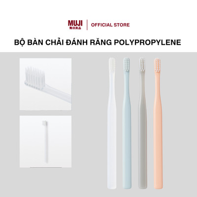 Bộ Bàn Chải Đánh Răng Polypropylene 4 Màu MUJI