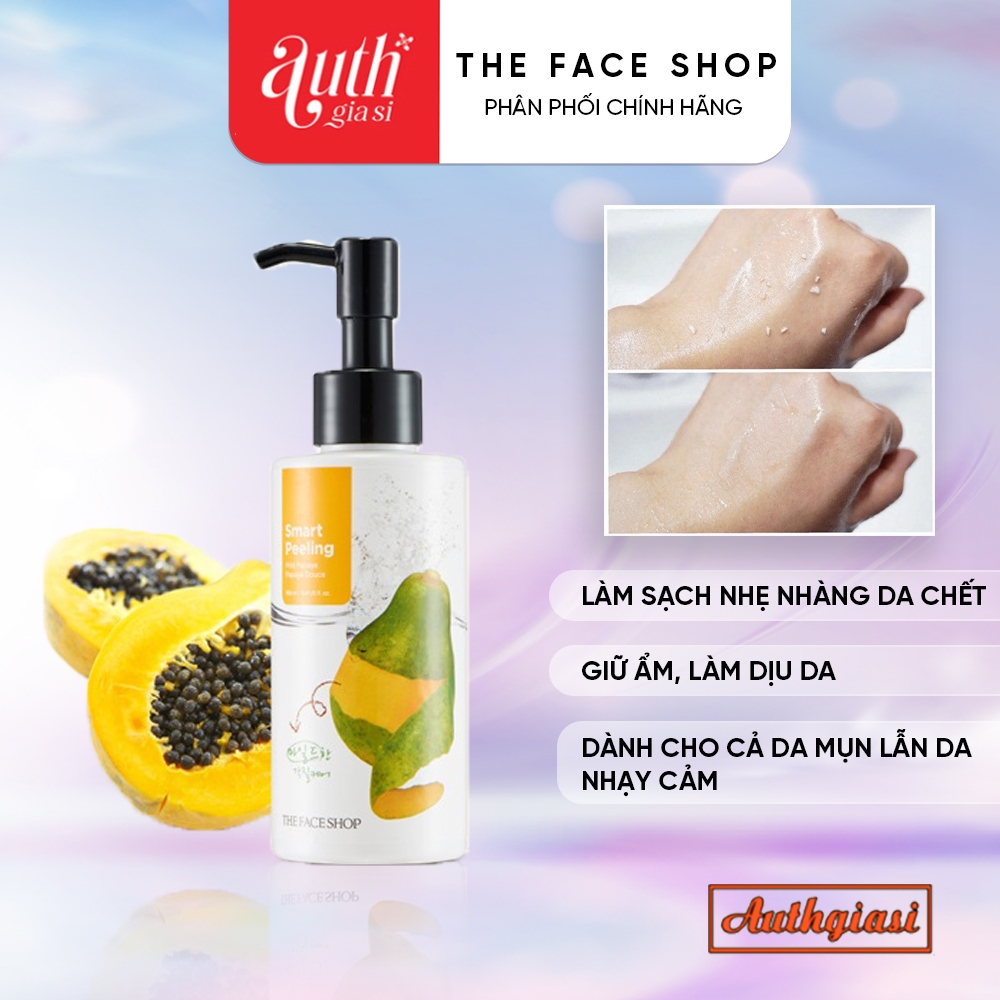 Tẩy Da Chết The Face Shop Smart Peeling Papaya TDC TFS dịu nhẹ cho dạ nhạy cảm tinh chất đu đủ