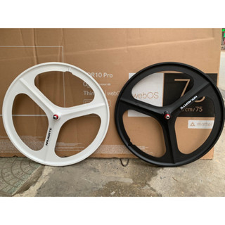 Bộ Vành Đúc Mâm 3 Khía Navigate Dành Cho Xe Đạp Fixed Gear Kích Cỡ 700c Màu Đen/ Trắng Hàng Nhôm Cao Cấp Chính Hãng