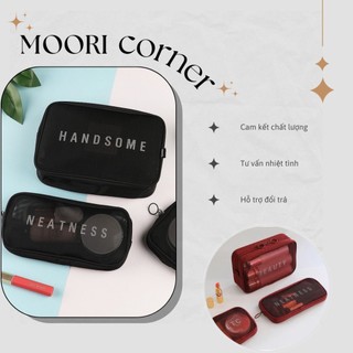 Túi lưới đựng đồ mỹ phẩm, túi đựng đồ makeup trang điểm cá nhân du lịch