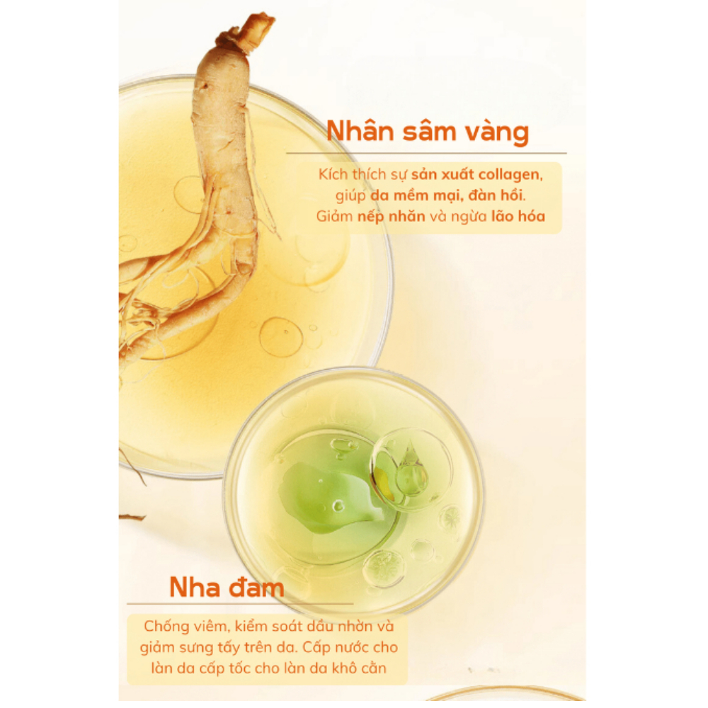 Tinh chất nhân sâm VÀNG 24K BROLAMEN -Serum BROLAMEN tái sinh da lão hóa, phục hồi, nâng cơ, mờ nám, mờ thâm, trẻ hóa da