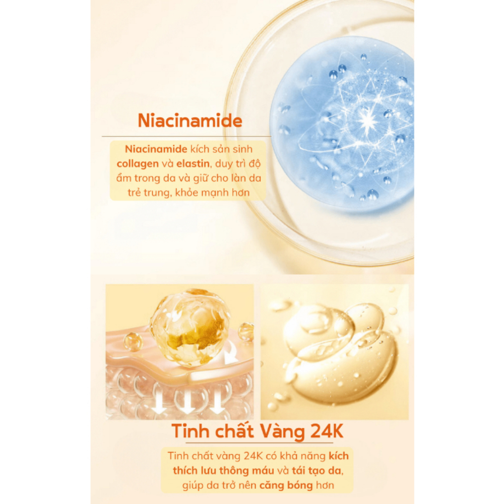 Tinh chất nhân sâm VÀNG 24K BROLAMEN -Serum BROLAMEN tái sinh da lão hóa, phục hồi, nâng cơ, mờ nám, mờ thâm, trẻ hóa da