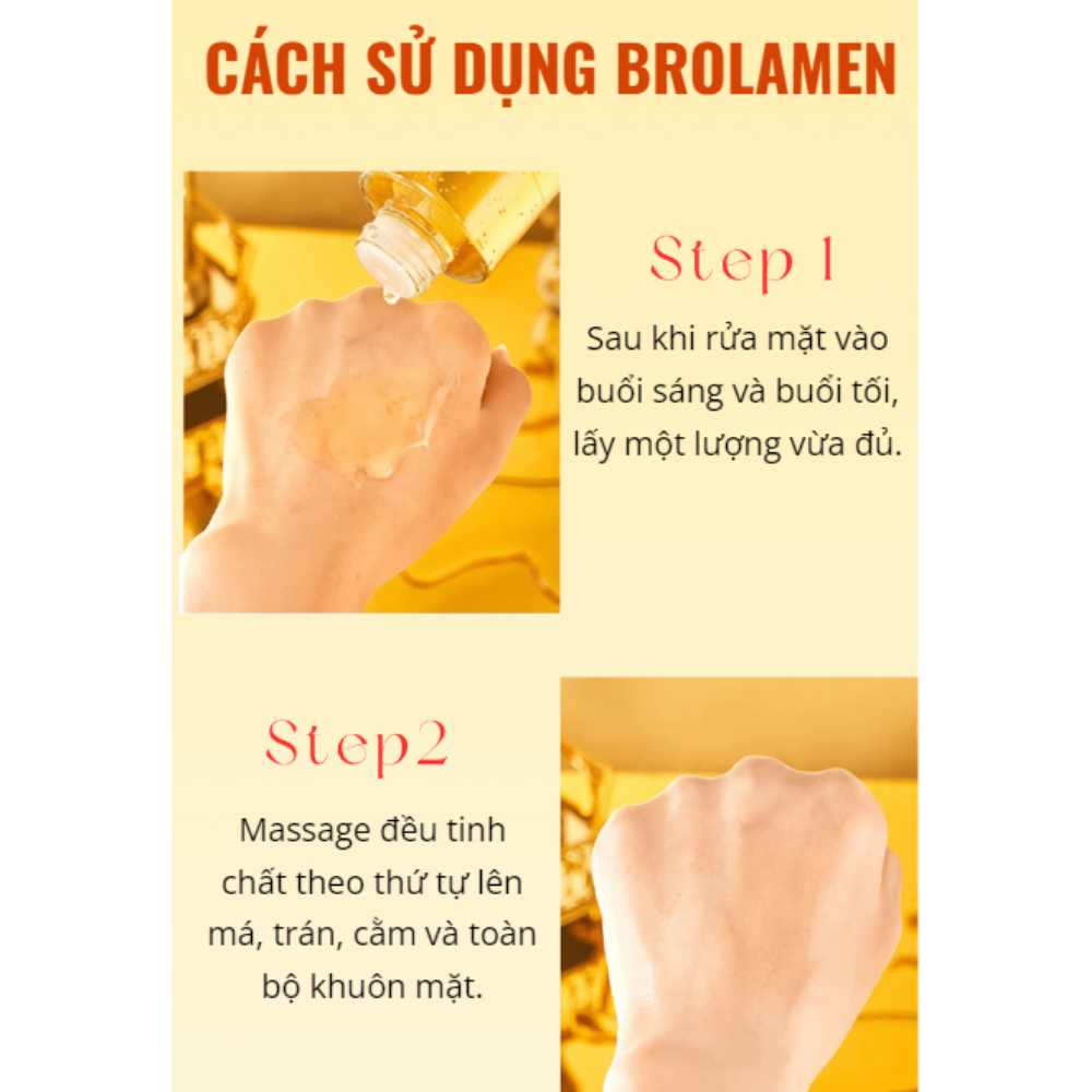 Tinh chất nhân sâm VÀNG 24K BROLAMEN -Serum BROLAMEN tái sinh da lão hóa, phục hồi, nâng cơ, mờ nám, mờ thâm, trẻ hóa da