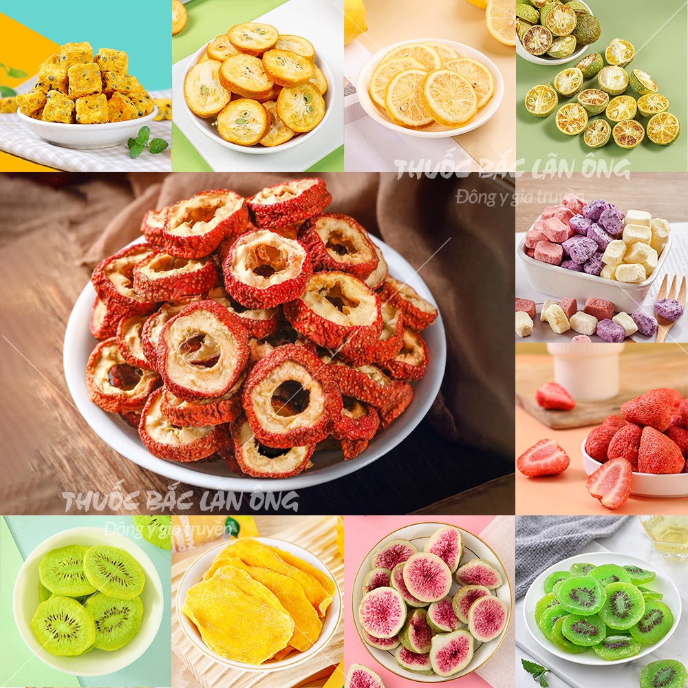 Sơn tra thái lát 100g, táo gai sấy khô, dùng pha trà, hầm canh, nấu chè - Lãn Ông