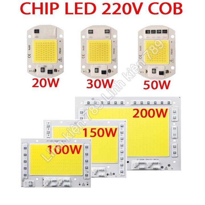 Chip LED COB 220V 100W / 150W / 200W Chip LED 5054 Chip LED 604050W