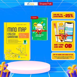 Sách - Mindmap English Grammar - Ngữ Pháp Tiếng Anh Bằng Sơ Đồ Tư Duy Tặng 360 Động Từ Bất Quy Tắc Và 12 Thì Cơ Bản Tron