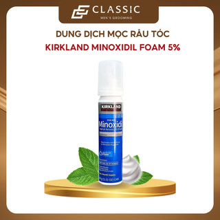 Dung dịch mọc Râu Tóc Kirkland Minoxidil 5% Foam (Dạng bọt)
