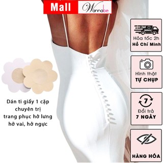 Dán ti giấy WANNABE DTG01 dán che đầu ngực trợ thủ đắc lực khi mặc trang phục hở lưng vai ngực 1 CẶP phù hợp thử dùng