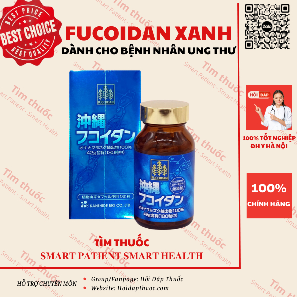 Tảo Fucoidan xanh Nhật Bản - Okinawa Fucoidan Kanehide Bio -180 viên - Hỗ trợ ung thư | Tìm thuốc