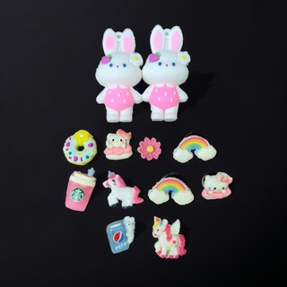 Bộ Sticker trang trí dép Cross đá cao cấp, Bộ phụ kiện dép crocs jibbitz crocs jb crocs