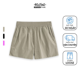 Quần Short Thể Thao Nữ Ống Rộng Trơn Form Loose - Routine 10S24PSHAW008