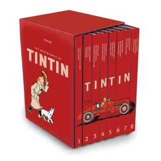 Sách – The adventure of Tintin tiếng anh nhập màu 8 cuốn bìa cứng box set