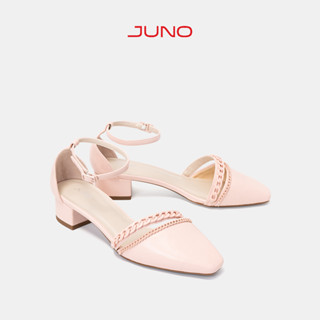 Giày Cao Gót 5cm Thời Trang JUNO Búp Bê Trang Trí Xích Đôi CG05124