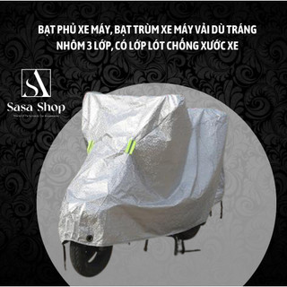 Bạt che xe máy - bạt trùm xe máy vải dù tráng nhôm 3 lớp - bạt trùm xe máy vải dù tráng nhôm 3 lớp