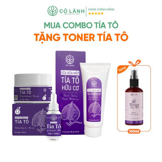 Combo dưỡng da chiết xuất từ tía tô dưỡng trắng, mờ nám tàn nhang
