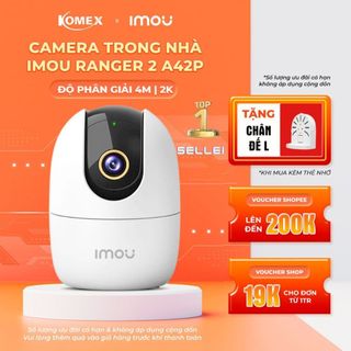 Camera wifi trong nhà imou ranger 2 A42 4M đàm thoại 2 chiều có cảnh báo chuyển động và còi báo hú hàng chính hãng komex