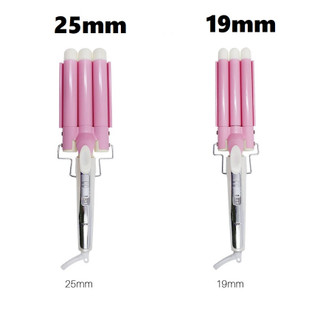  Máy làm tóc tự động mini uốn tóc xoăn sóng nước 3 trục lọn to gợn sóng bảo hành 12 tháng Máy làm xoăn 3 trục nova 