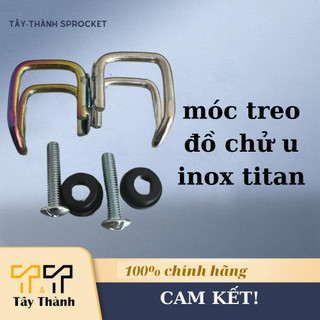Móc treo đồ kiểu chử U inox titan gắn mọi dòng xe
