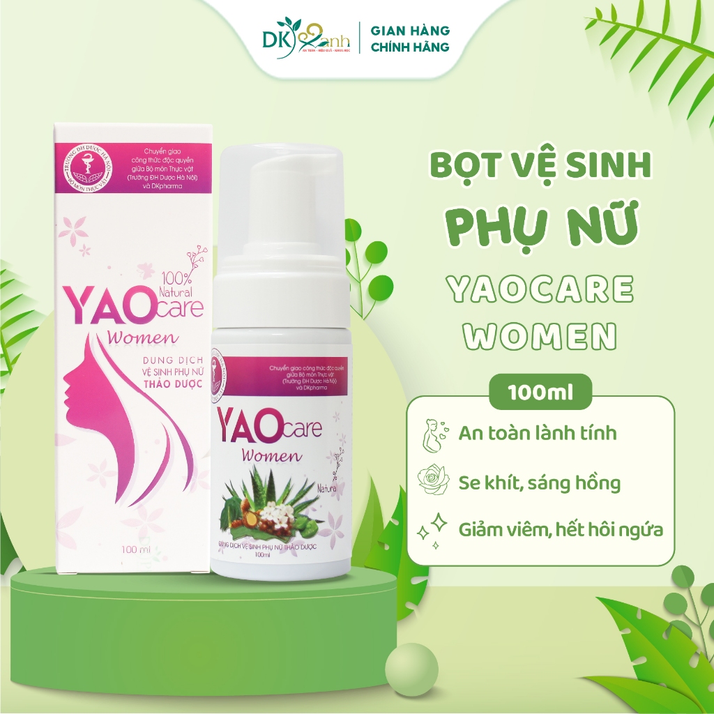 Bọt vệ sinh thảo dược Yaocare Women 100ml/chai - DK Pharma