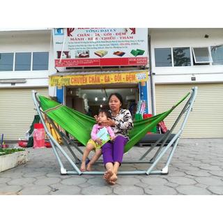 (GIÁ TẠI XƯỞNG) Võng Xếp Sài Gòn Khung Thép Sơn Tĩnh Điện Phi 32 Size Người Lớn Tải trọng 250kg