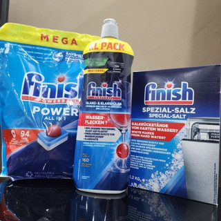 Combo Viên rửa bát Finish All in one, Bóng Finish ,Muối Finish - ĐỨC