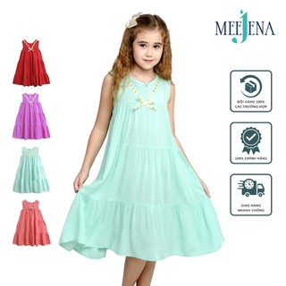 Váy lanh cho bé gái MEEJENA từ 14-34 kg - đầm tole cho bé gái 3-8 tuổi - đầm lanh cho bé gái 3013