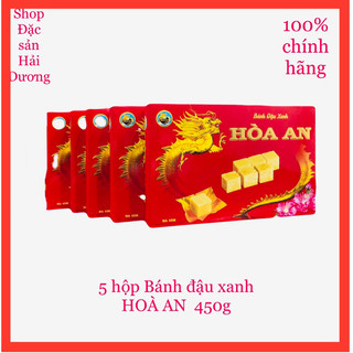 Sét 5 hộp bánh đậu xanh Hoà An loại 450g-Đặc sản Hải Dương