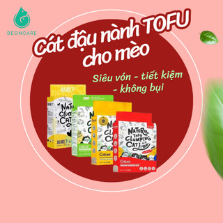 Cát đậu nành Tofu - cát đậu nành cho mèo siêu vón, tiết kiệm và không bụi mịn