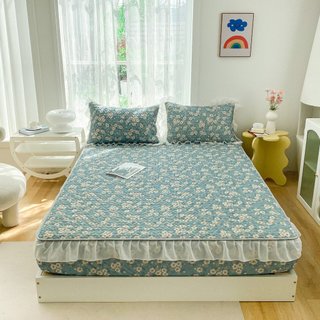 Chiếu điều hòa cao su non 8d hàng loại 1 mẫu hoa xanh mới nhất - ngân khánh bedding