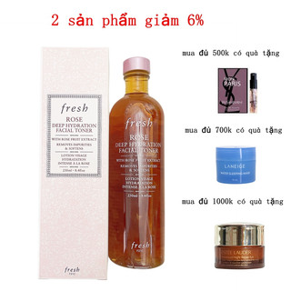 Nước hoa hồng Fresh Rose Deep Hydration Toner 250ml