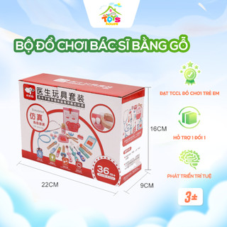 Bộ đồ chơi nhập vai TOYSHOP bằng gỗ cho bé gồm 30 chi tiết