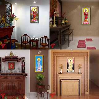 Tranh Phật Adida, hình thờ adida ép gỗ laminate, tranh thờ adida nhiều mẫu, tranh phật ép gỗ thờ 30X60 cm