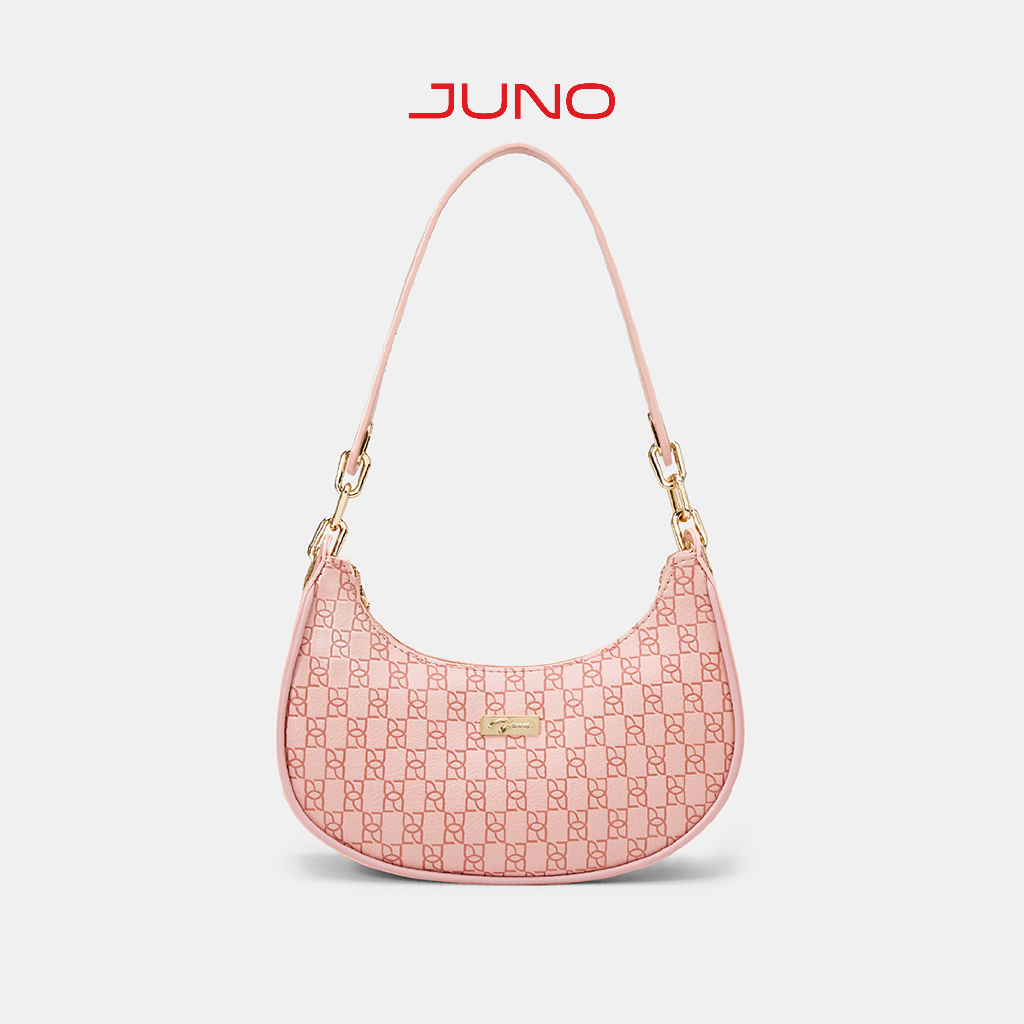 Túi Xách Nữ Thời Trang JUNO Cỡ Nhỏ Hobo Dập Logo Jn TXN740